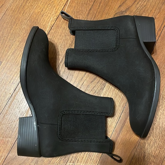 •JEFFREY CAMPBELL•NWOB "HAVANA LAST" BLACK SUEDE ANKLE BOOTS SIZE 8 - Picture 8 of 11
